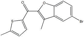 5-bromo-3-methyl-2-[(5-methylthiophen-2-yl)carbonyl]-1-benzofuran Structure