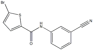 5-bromo-N-(3-cyanophenyl)thiophene-2-carboxamide 구조식 이미지