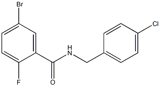 5-bromo-N-[(4-chlorophenyl)methyl]-2-fluorobenzamide 구조식 이미지