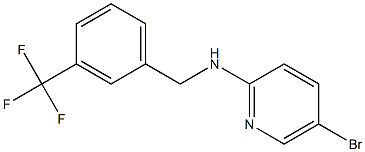 5-bromo-N-{[3-(trifluoromethyl)phenyl]methyl}pyridin-2-amine 구조식 이미지
