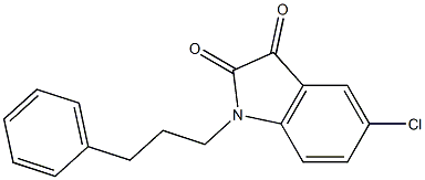 5-chloro-1-(3-phenylpropyl)-2,3-dihydro-1H-indole-2,3-dione Structure