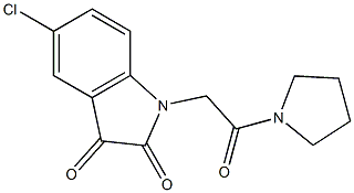 5-chloro-1-[2-oxo-2-(pyrrolidin-1-yl)ethyl]-2,3-dihydro-1H-indole-2,3-dione 구조식 이미지