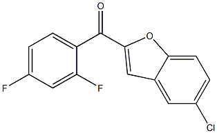 5-chloro-2-[(2,4-difluorophenyl)carbonyl]-1-benzofuran 구조식 이미지