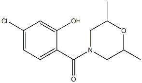 5-chloro-2-[(2,6-dimethylmorpholin-4-yl)carbonyl]phenol 구조식 이미지