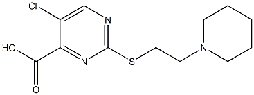 5-chloro-2-[(2-piperidin-1-ylethyl)thio]pyrimidine-4-carboxylic acid Structure