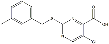 5-chloro-2-[(3-methylbenzyl)thio]pyrimidine-4-carboxylic acid 구조식 이미지