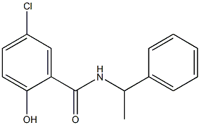 5-chloro-2-hydroxy-N-(1-phenylethyl)benzamide Structure