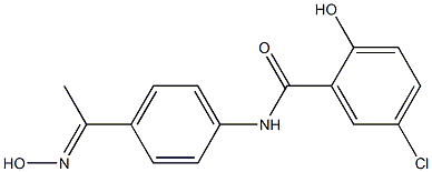5-chloro-2-hydroxy-N-{4-[1-(hydroxyimino)ethyl]phenyl}benzamide Structure