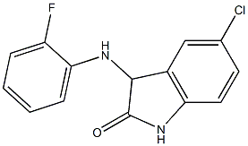 5-chloro-3-[(2-fluorophenyl)amino]-2,3-dihydro-1H-indol-2-one Structure