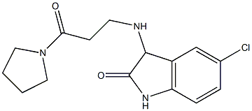 5-chloro-3-{[3-oxo-3-(pyrrolidin-1-yl)propyl]amino}-2,3-dihydro-1H-indol-2-one Structure