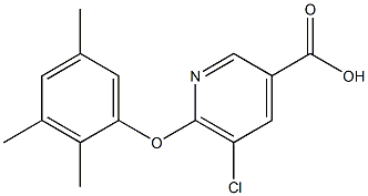 5-chloro-6-(2,3,5-trimethylphenoxy)pyridine-3-carboxylic acid 구조식 이미지