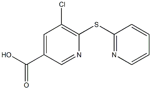 5-chloro-6-(pyridin-2-ylsulfanyl)pyridine-3-carboxylic acid 구조식 이미지