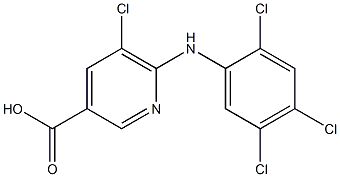 5-chloro-6-[(2,4,5-trichlorophenyl)amino]pyridine-3-carboxylic acid 구조식 이미지