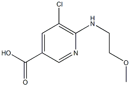 5-chloro-6-[(2-methoxyethyl)amino]pyridine-3-carboxylic acid Structure