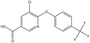 5-chloro-6-[4-(trifluoromethyl)phenoxy]pyridine-3-carboxylic acid Structure