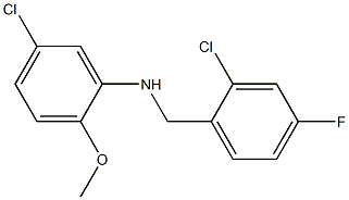 5-chloro-N-[(2-chloro-4-fluorophenyl)methyl]-2-methoxyaniline 구조식 이미지