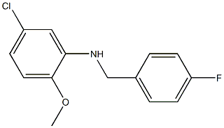 5-chloro-N-[(4-fluorophenyl)methyl]-2-methoxyaniline 구조식 이미지