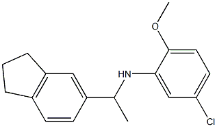 5-chloro-N-[1-(2,3-dihydro-1H-inden-5-yl)ethyl]-2-methoxyaniline Structure