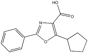 5-cyclopentyl-2-phenyl-1,3-oxazole-4-carboxylic acid Structure