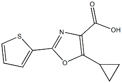 5-cyclopropyl-2-(thiophen-2-yl)-1,3-oxazole-4-carboxylic acid 구조식 이미지