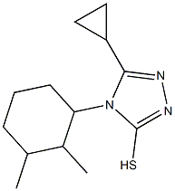 5-cyclopropyl-4-(2,3-dimethylcyclohexyl)-4H-1,2,4-triazole-3-thiol 구조식 이미지