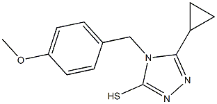 5-cyclopropyl-4-[(4-methoxyphenyl)methyl]-4H-1,2,4-triazole-3-thiol 구조식 이미지