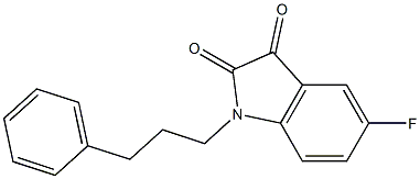 5-fluoro-1-(3-phenylpropyl)-2,3-dihydro-1H-indole-2,3-dione Structure