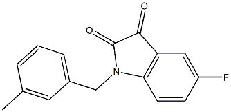 5-fluoro-1-[(3-methylphenyl)methyl]-2,3-dihydro-1H-indole-2,3-dione Structure