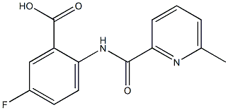 5-fluoro-2-{[(6-methylpyridin-2-yl)carbonyl]amino}benzoic acid 구조식 이미지