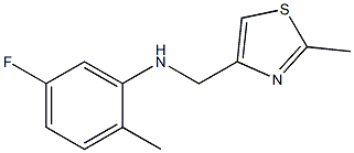 5-fluoro-2-methyl-N-[(2-methyl-1,3-thiazol-4-yl)methyl]aniline 구조식 이미지