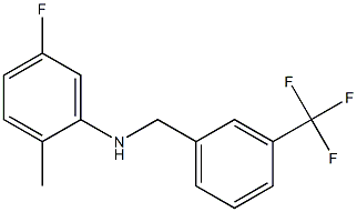 5-fluoro-2-methyl-N-{[3-(trifluoromethyl)phenyl]methyl}aniline Structure