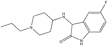 5-fluoro-3-[(1-propylpiperidin-4-yl)amino]-2,3-dihydro-1H-indol-2-one Structure