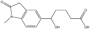 5-hydroxy-5-(1-methyl-2-oxo-2,3-dihydro-1H-indol-5-yl)pentanoic acid 구조식 이미지