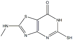 5-mercapto-2-(methylamino)[1,3]thiazolo[4,5-d]pyrimidin-7(6H)-one Structure