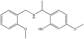 5-methoxy-2-(1-{[(2-methoxyphenyl)methyl]amino}ethyl)phenol Structure
