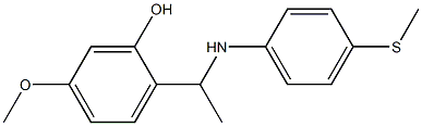 5-methoxy-2-(1-{[4-(methylsulfanyl)phenyl]amino}ethyl)phenol 구조식 이미지