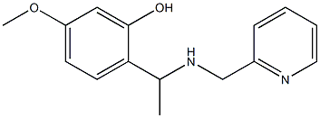 5-methoxy-2-{1-[(pyridin-2-ylmethyl)amino]ethyl}phenol Structure