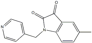 5-methyl-1-(pyridin-4-ylmethyl)-2,3-dihydro-1H-indole-2,3-dione 구조식 이미지