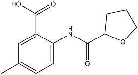 5-methyl-2-[(tetrahydrofuran-2-ylcarbonyl)amino]benzoic acid Structure