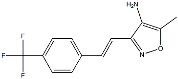 5-methyl-3-{(E)-2-[4-(trifluoromethyl)phenyl]vinyl}isoxazol-4-amine Structure