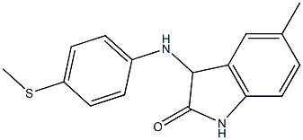 5-methyl-3-{[4-(methylsulfanyl)phenyl]amino}-2,3-dihydro-1H-indol-2-one Structure