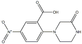 5-nitro-2-(3-oxopiperazin-1-yl)benzoic acid 구조식 이미지