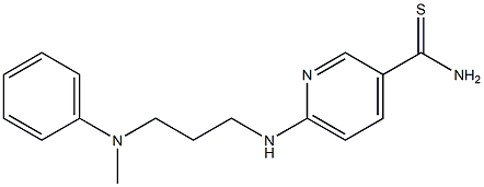 6-({3-[methyl(phenyl)amino]propyl}amino)pyridine-3-carbothioamide Structure