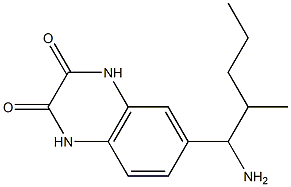 6-(1-amino-2-methylpentyl)-1,2,3,4-tetrahydroquinoxaline-2,3-dione 구조식 이미지