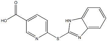 6-(1H-1,3-benzodiazol-2-ylsulfanyl)pyridine-3-carboxylic acid 구조식 이미지