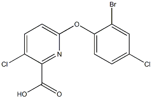 6-(2-bromo-4-chlorophenoxy)-3-chloropyridine-2-carboxylic acid 구조식 이미지