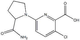 6-(2-carbamoylpyrrolidin-1-yl)-3-chloropyridine-2-carboxylic acid 구조식 이미지