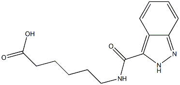 6-(2H-indazol-3-ylformamido)hexanoic acid 구조식 이미지