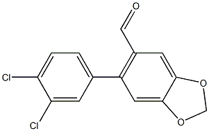 6-(3,4-dichlorophenyl)-1,3-benzodioxole-5-carbaldehyde Structure