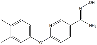 6-(3,4-dimethylphenoxy)-N'-hydroxypyridine-3-carboximidamide Structure